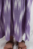 Violet Ikat Kaftan Cotton Dress