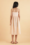 Peach & Dark Brown Mulmul Dress