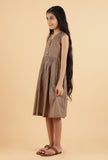 Weathered Woodland Brown Mulmul Dress