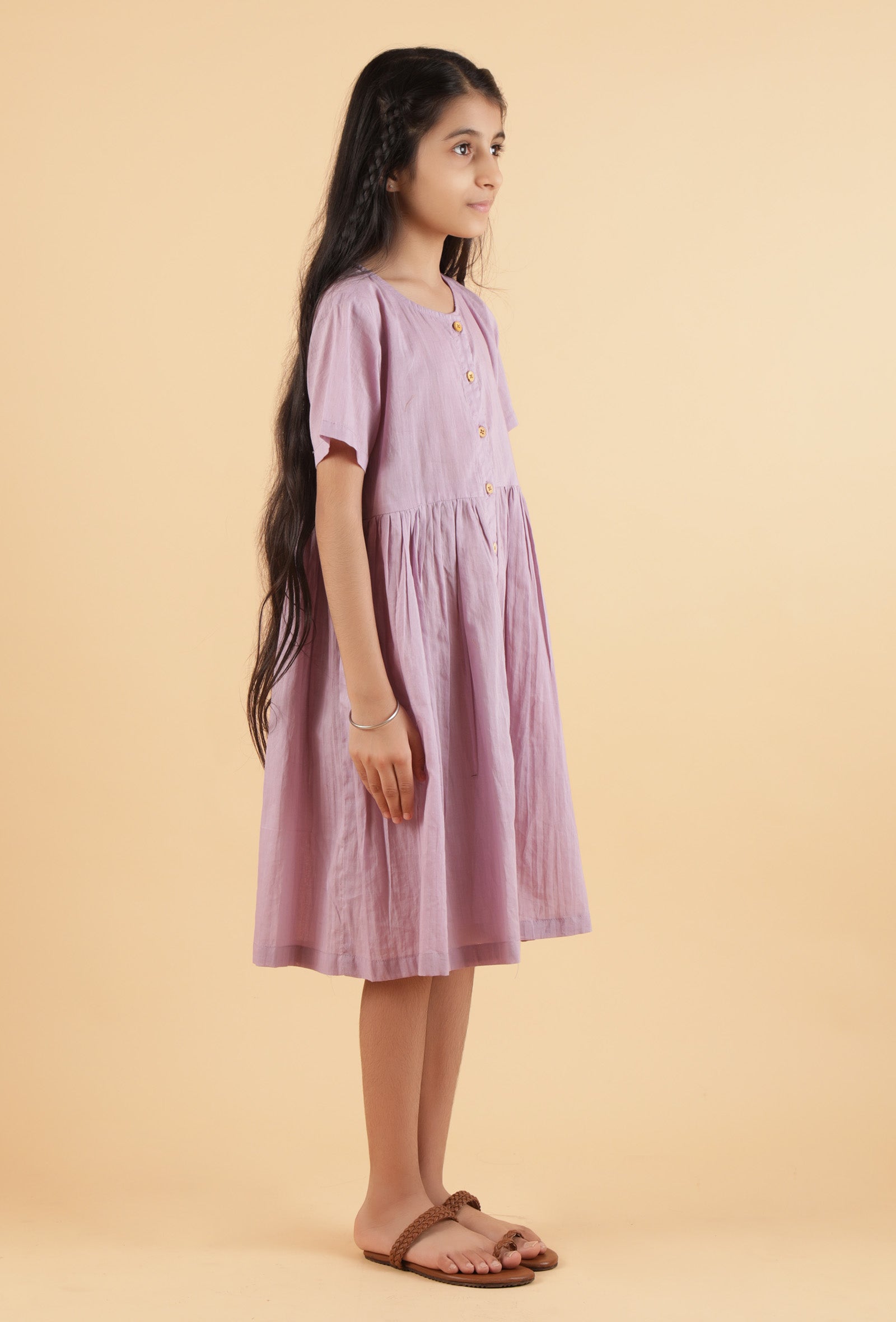 Light Purple Mulmul Dress