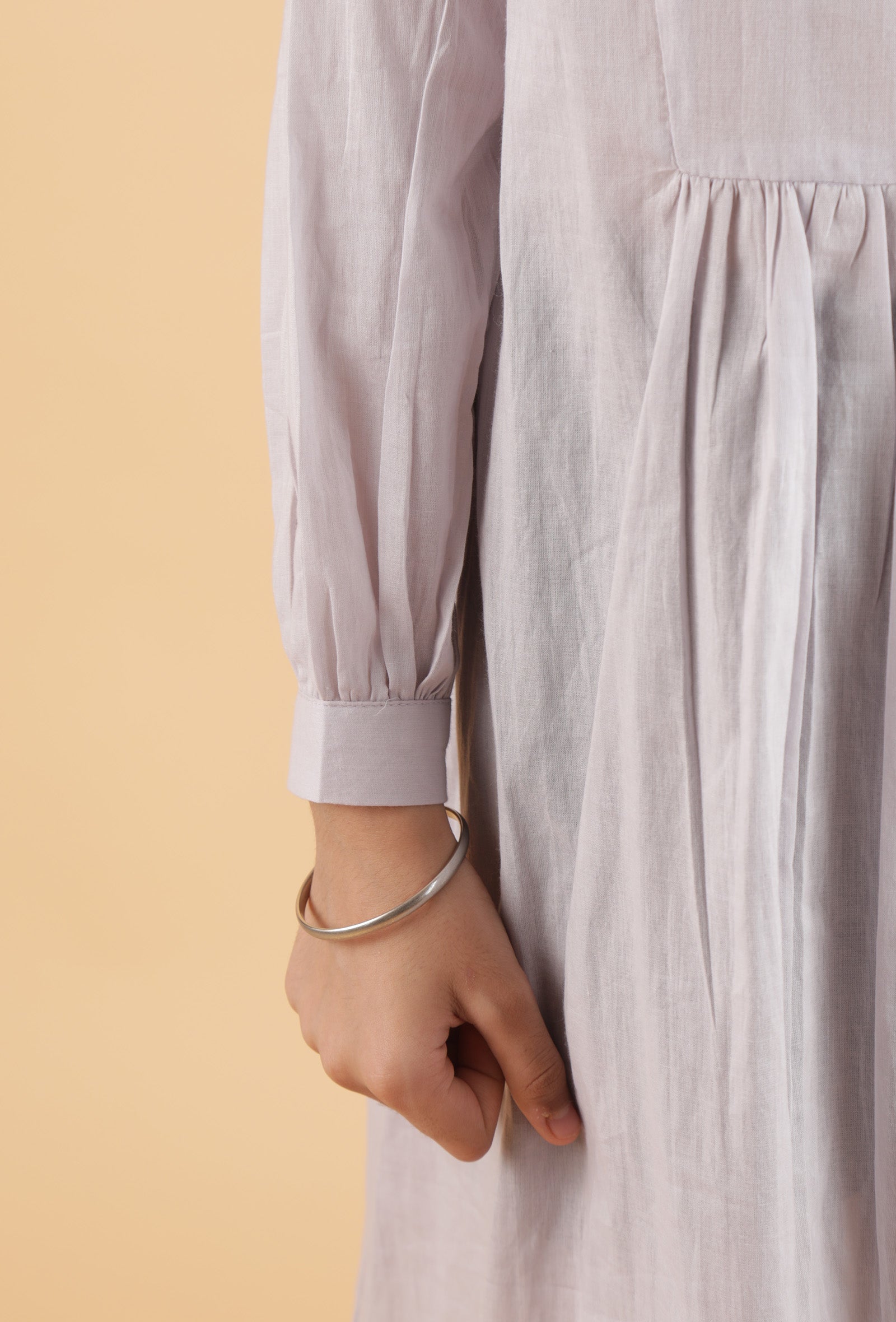 Light Grey Mulmul Dress