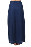 Navy Blue Pure Cotton Pleated Kalamkari Skirt