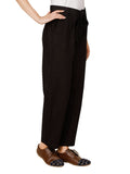Black Pure Cotton Drawstring Pants