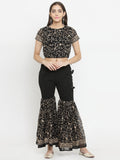 Black Blouse With Parsi Embroidery