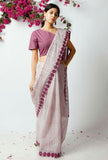 The Myterious Purple Kota Doria Saree