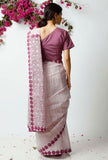 The Myterious Purple Kota Doria Saree