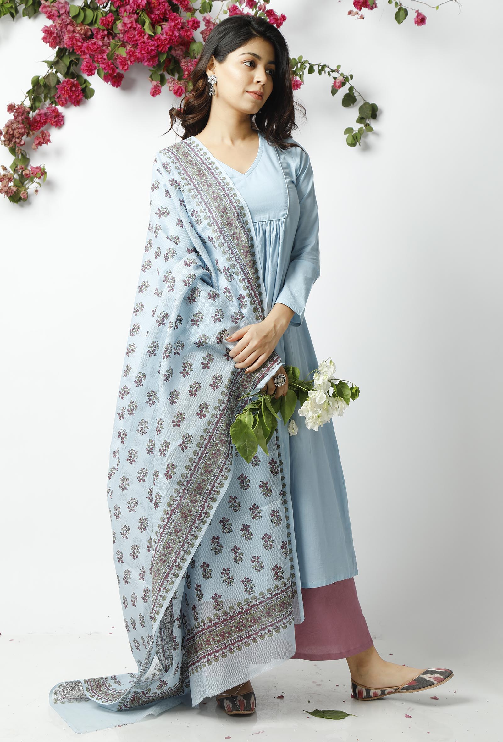 The Soothing Sky Blue Kota Dupatta