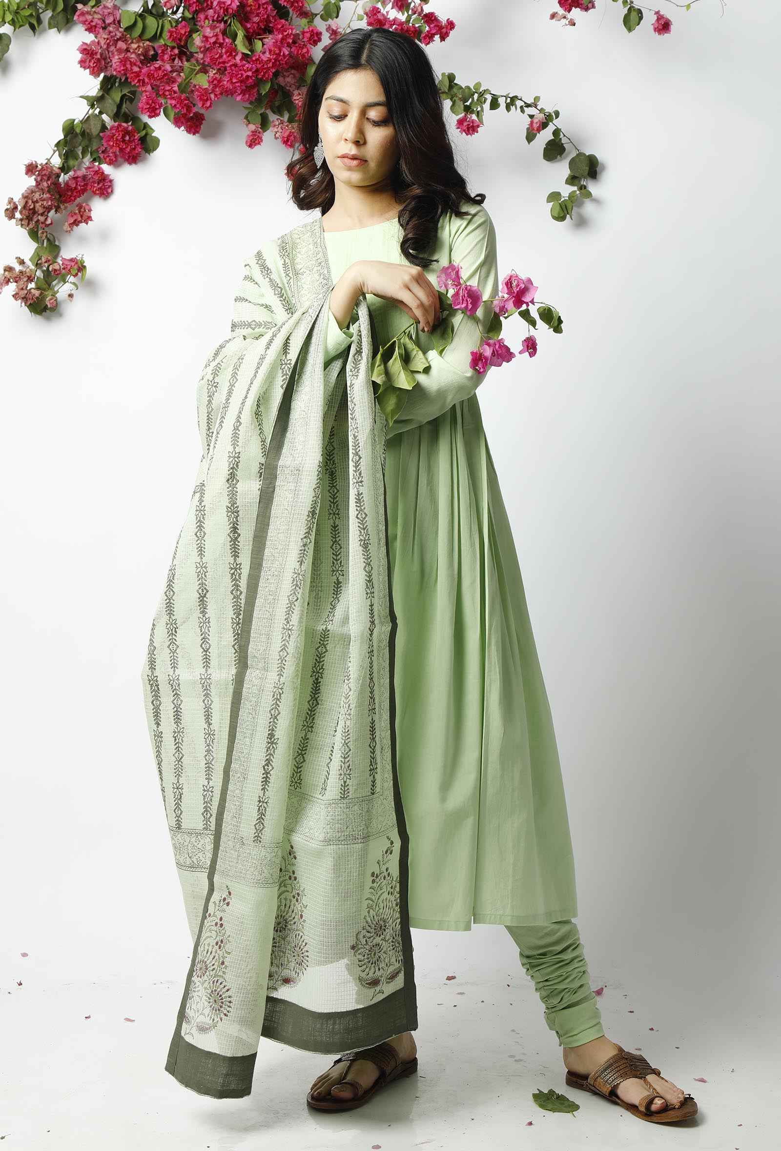 The Tasteful Light Green Kota Dupatta