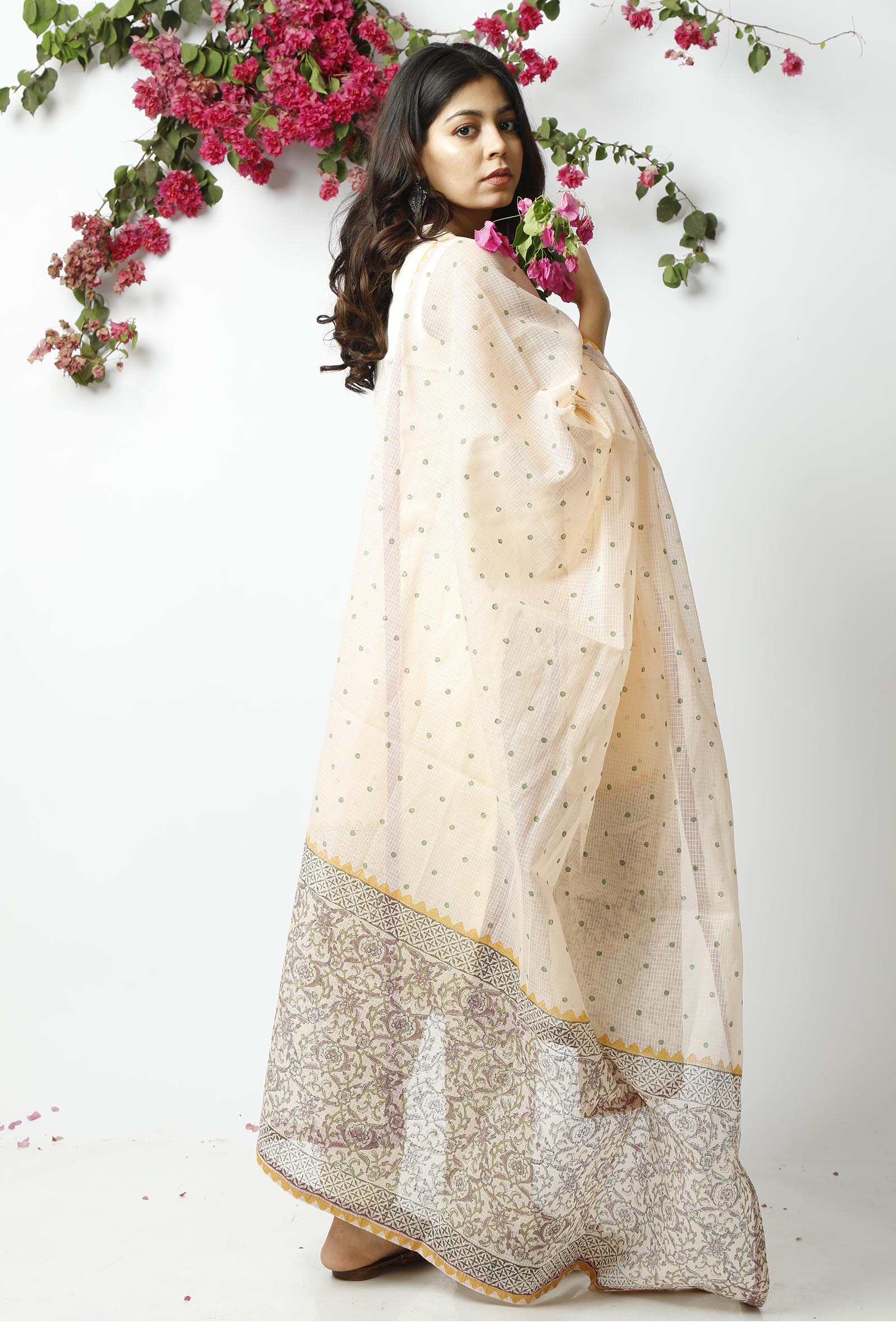 The Princely Peach Kota Dupatta