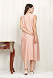 Rose Gold Pure Banarasi Chanderi Kurta
