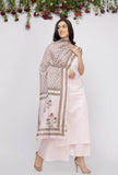 Light Pink Kota Hand-Block Printed Dupatta