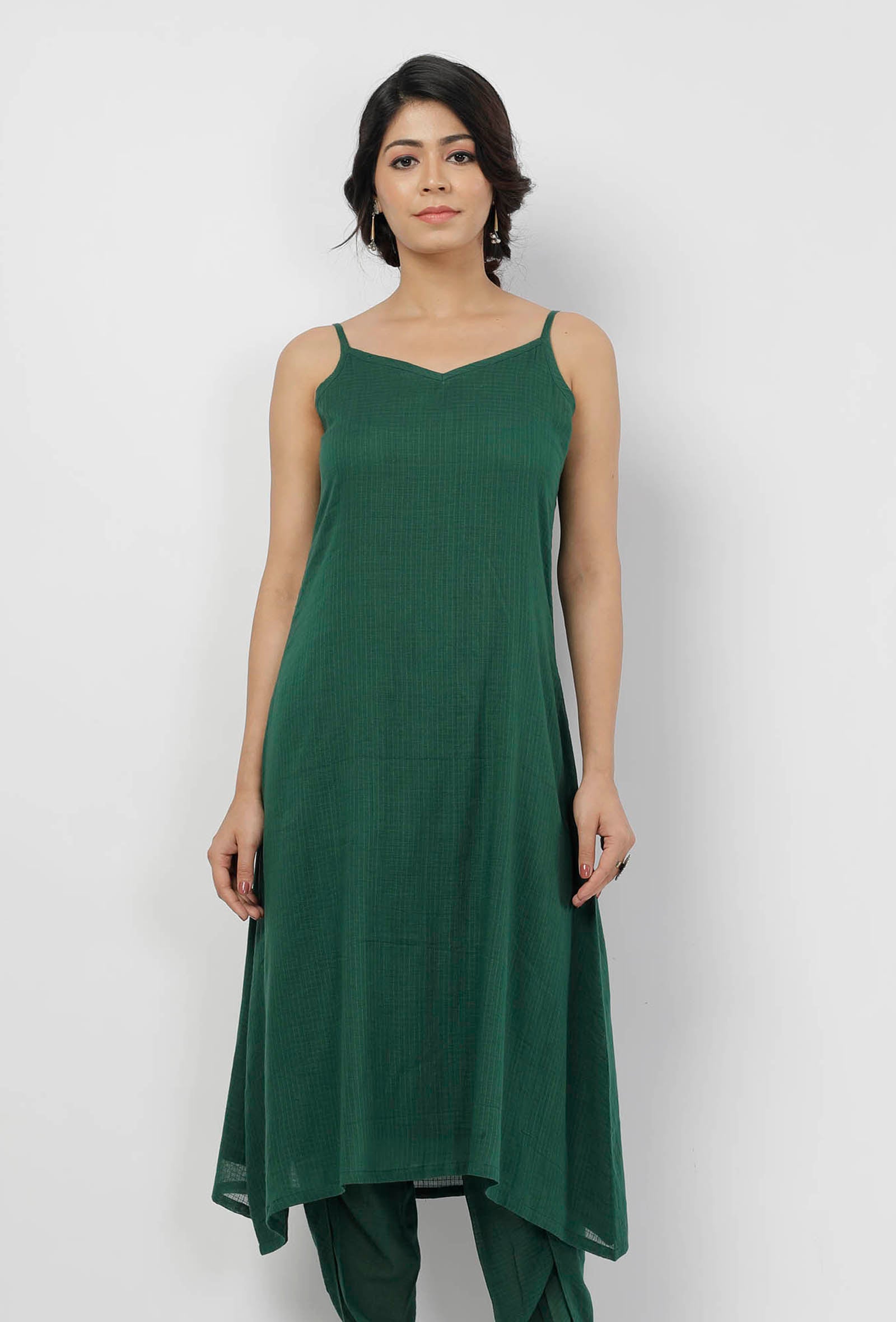 Irvin Plain Bottle Green Kota Slip