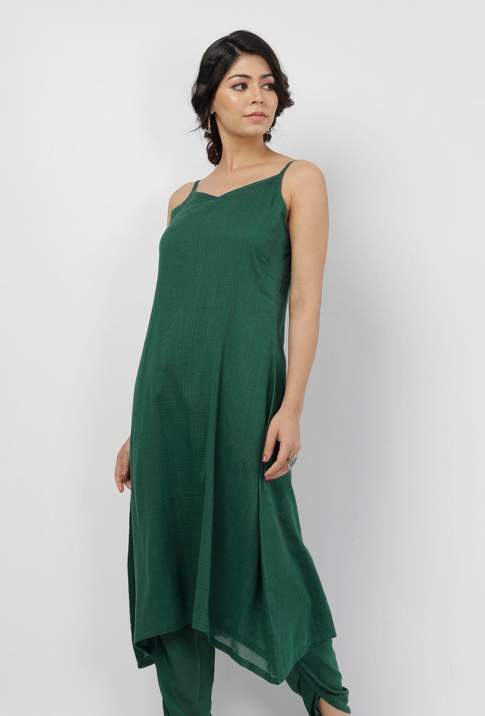 Irvin Plain Bottle Green Kota Slip