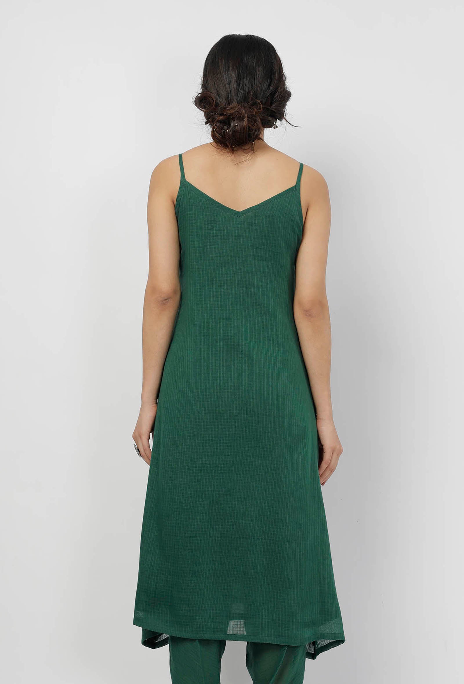 Irvin Plain Bottle Green Kota Slip