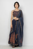 Indigo Blue Hand-Block Printed Kota Dupatta