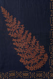 Indigo Blue Hand-Block Printed Kota Dupatta