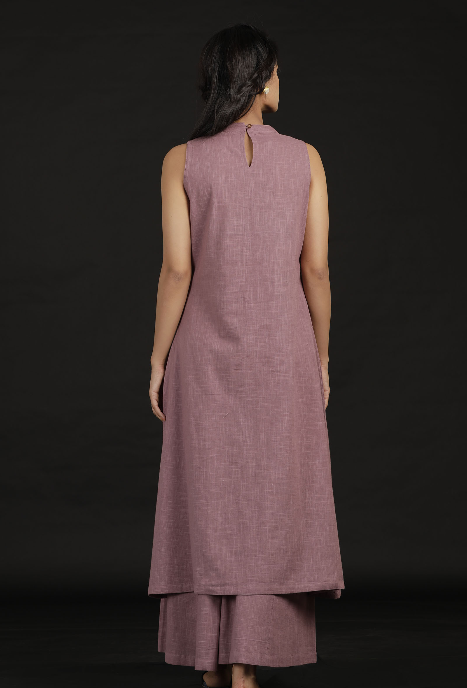 Plum Halter Neck Kurti