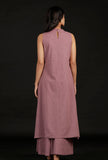 Set of 2: Plum Cotton Kurta and Pallazo