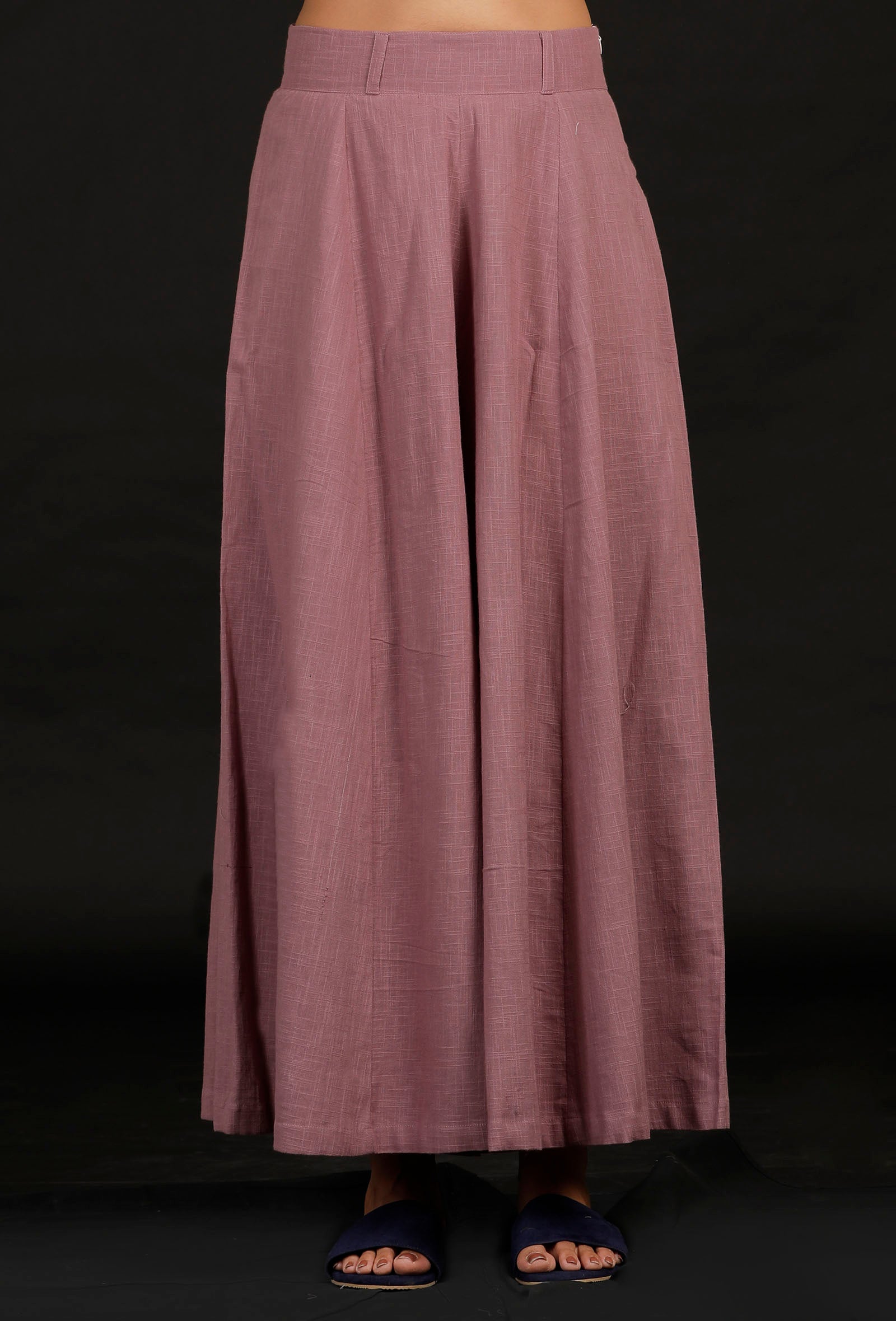 Set of 2: Plum Cotton Kurta and Pallazo