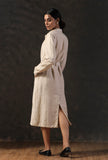 Beige Cotton Silk Trench Coat