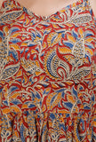 beige kalamkari dress