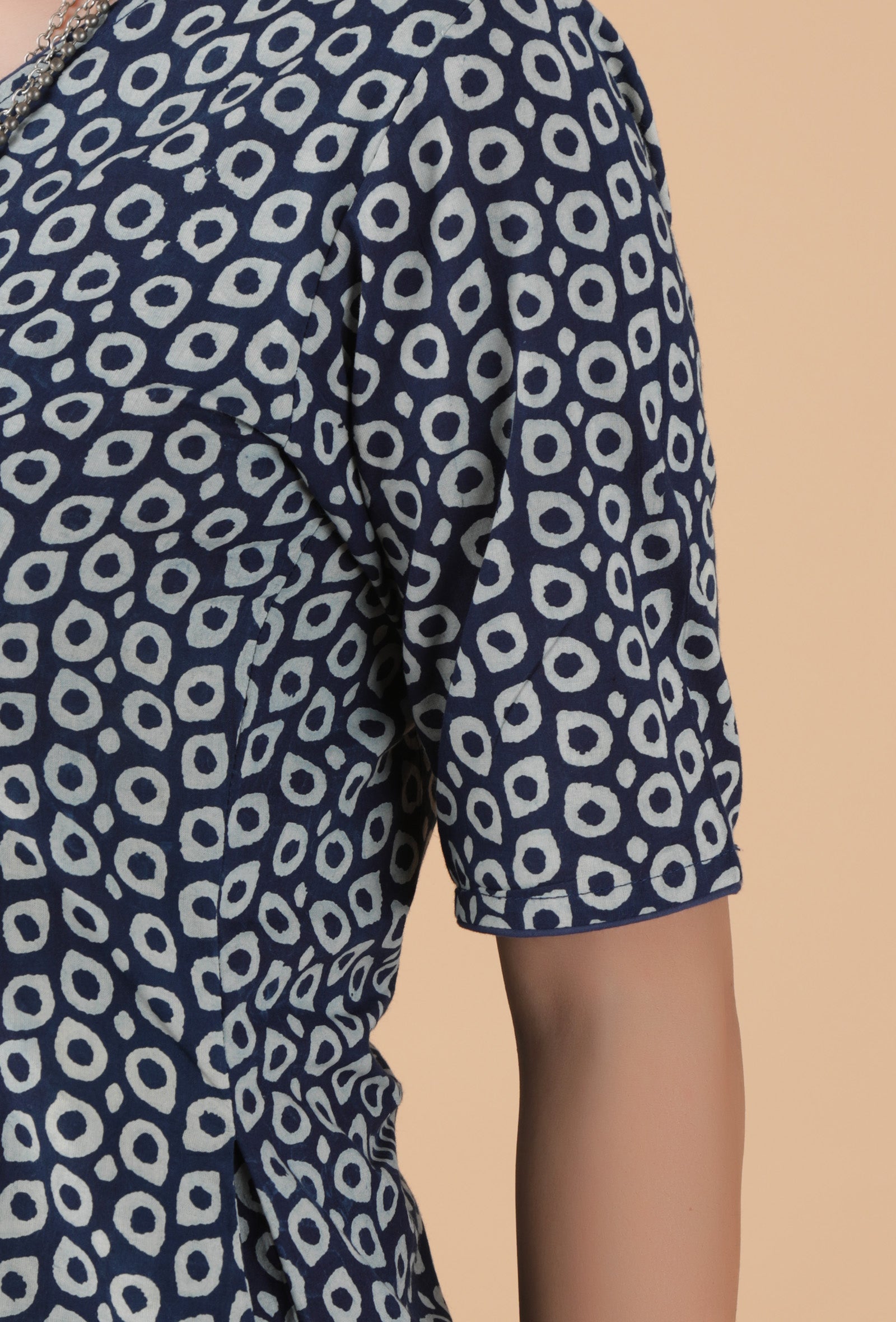 Aayushi Indigo Hand Block Printed Straight Kurta