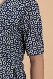 Aayushi Indigo Hand Block Printed Straight Kurta