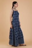 Adira Indigo Paisley Printed Straight Kurta