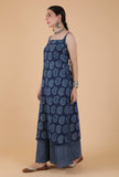 Adira Indigo Paisley Printed Straight Kurta