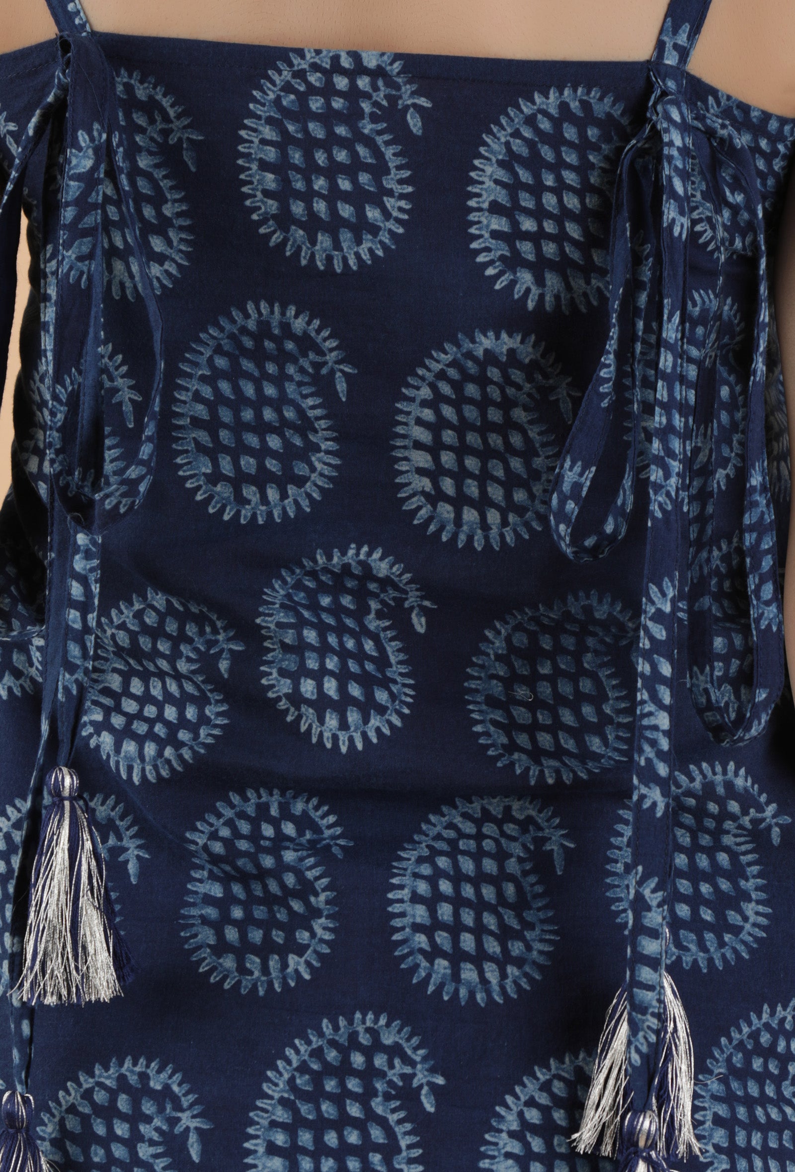 Adira Indigo Paisley Printed Straight Kurta