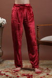 set-of-2-zareena-maroon-velvet-tilla-embroidered-phiran-kaftan-pants
