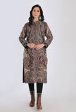 Bareen Black Kani Jamavar Long Coat Outer Jacket