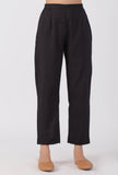 Black Cotton Straight Pants
