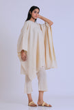 Off White Schiffli Cotton Kaftan