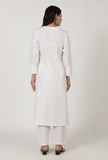 White Moti Handwork Cotton Kurta