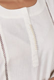 White Moti Handwork Cotton Kurta