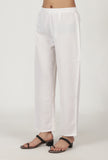 White Cotton Women Pant