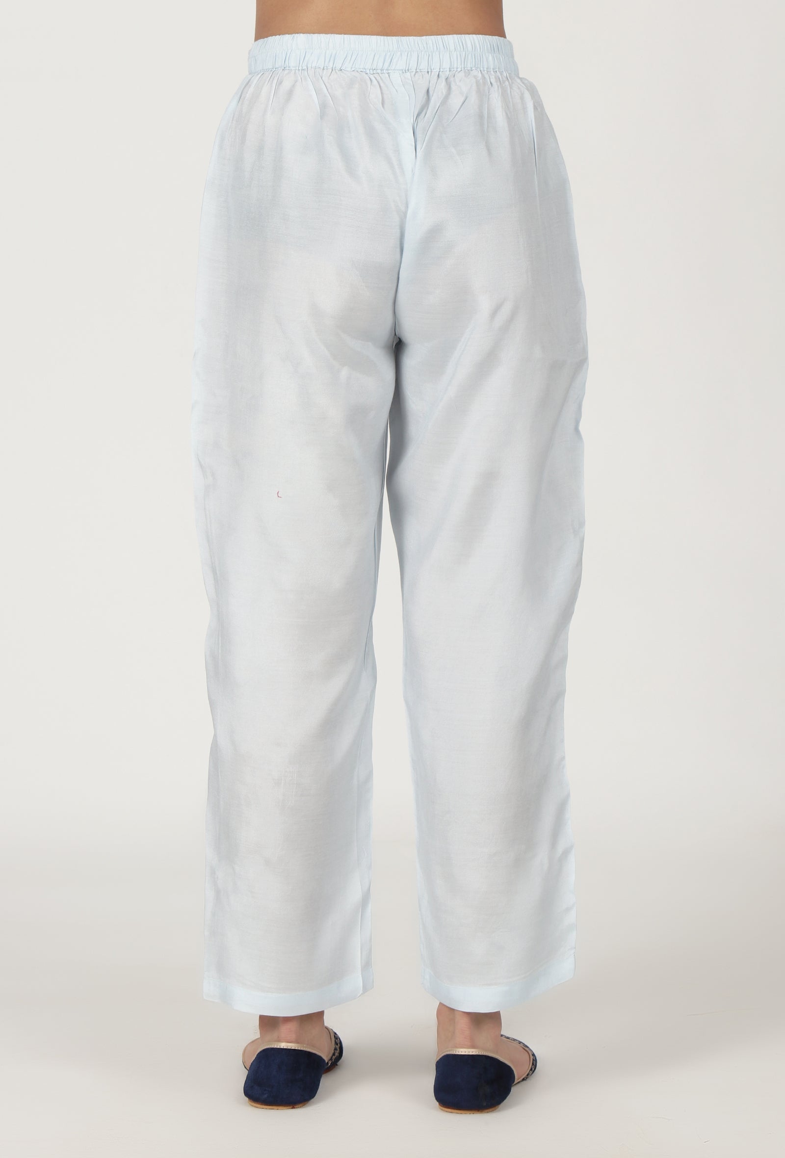 Set Of 2: Grey Cotton Kurta & Pant Set