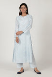 Women Grey Cotton Kurta