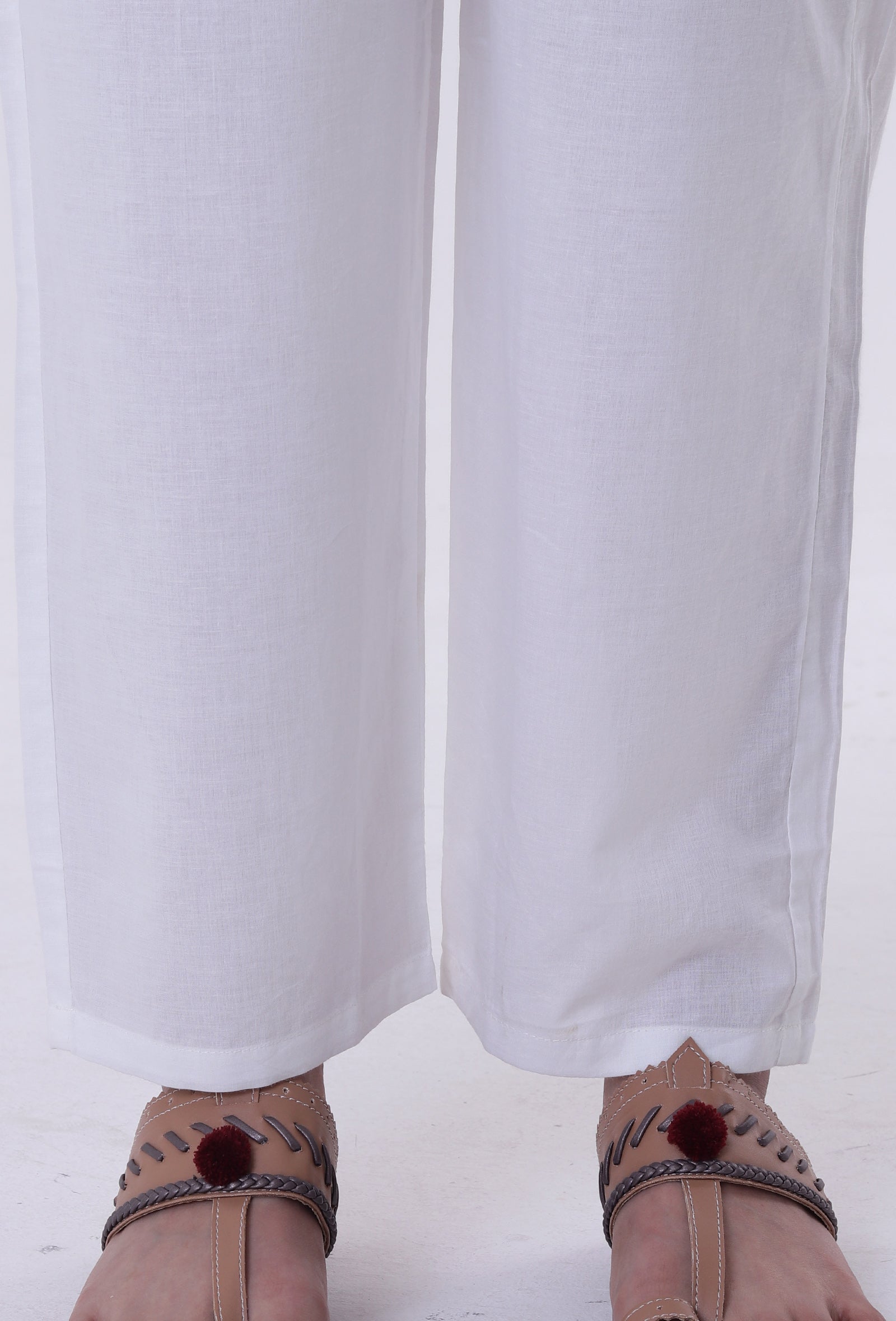 Set Of 2: Yellow & White Cotton Block Printed Kurta & Pant
