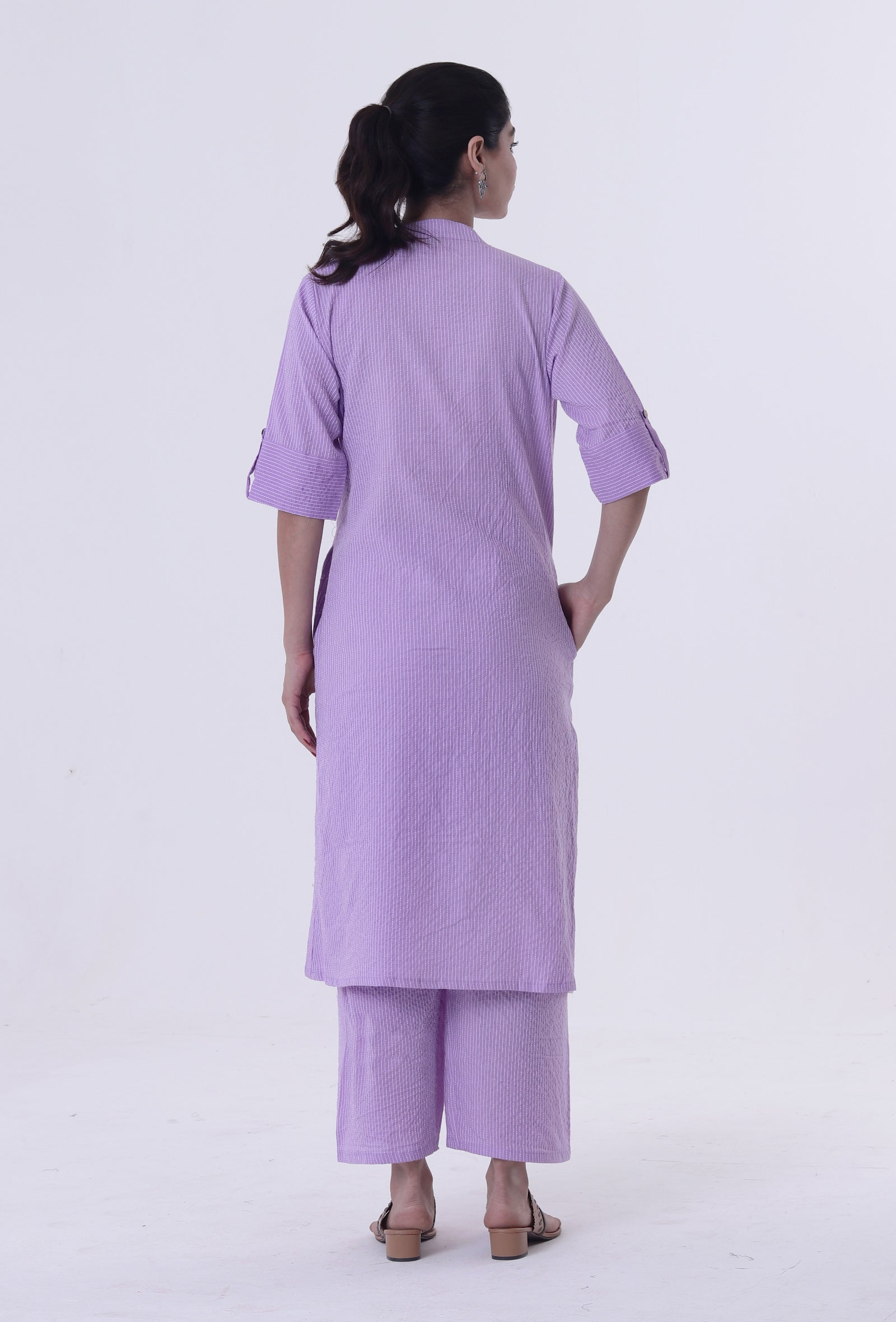 Lavender Cotton Kurti