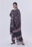 Black Cotton Rayon Dupatta