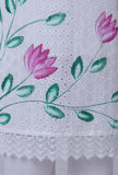 White Cotton Chikankari Laces Kurta