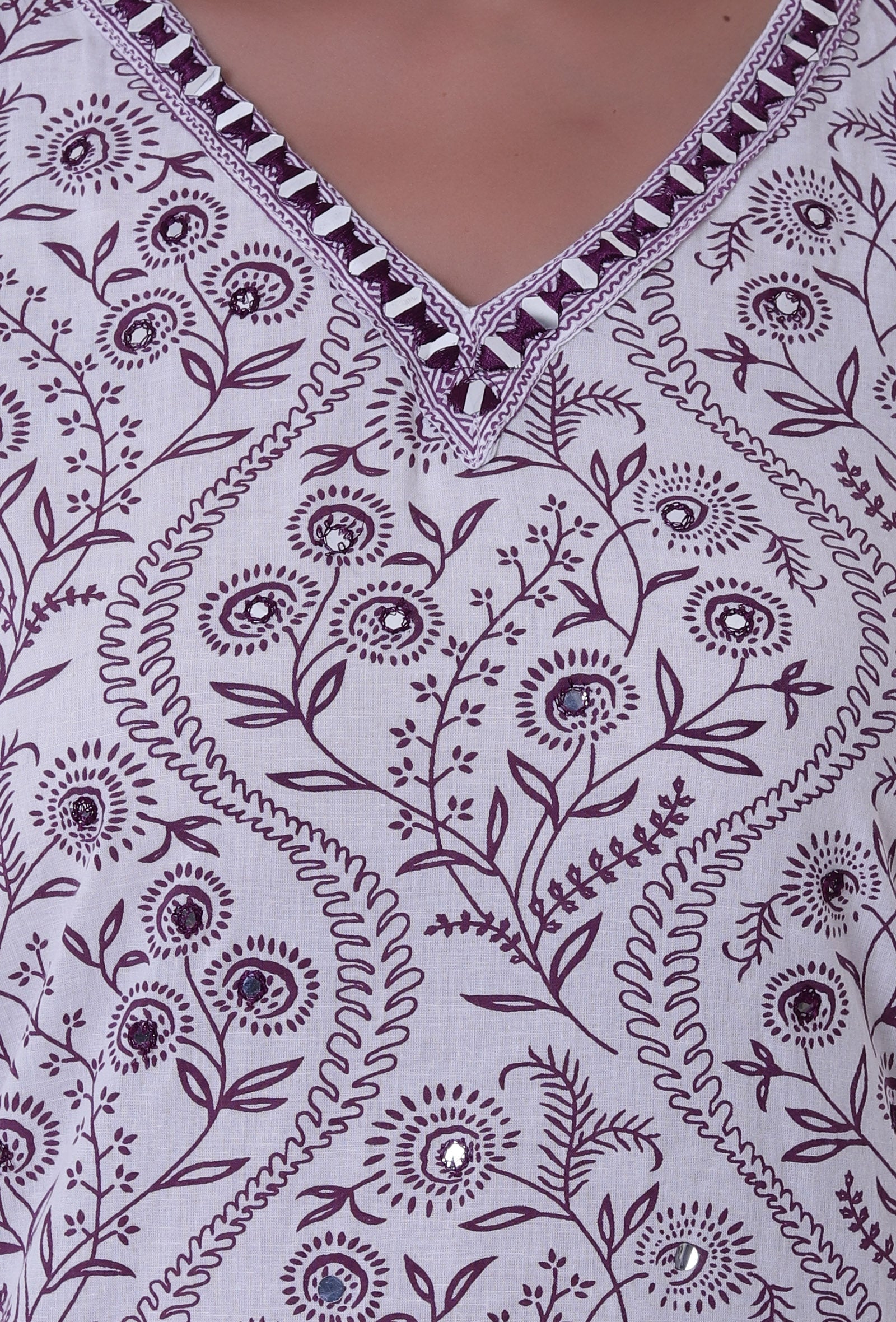 Set Of 2: White Cotton Kurta With Pant Set