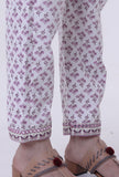 Set Of 2: Dusty Lavender Motif White Cotton Kurta With Pant