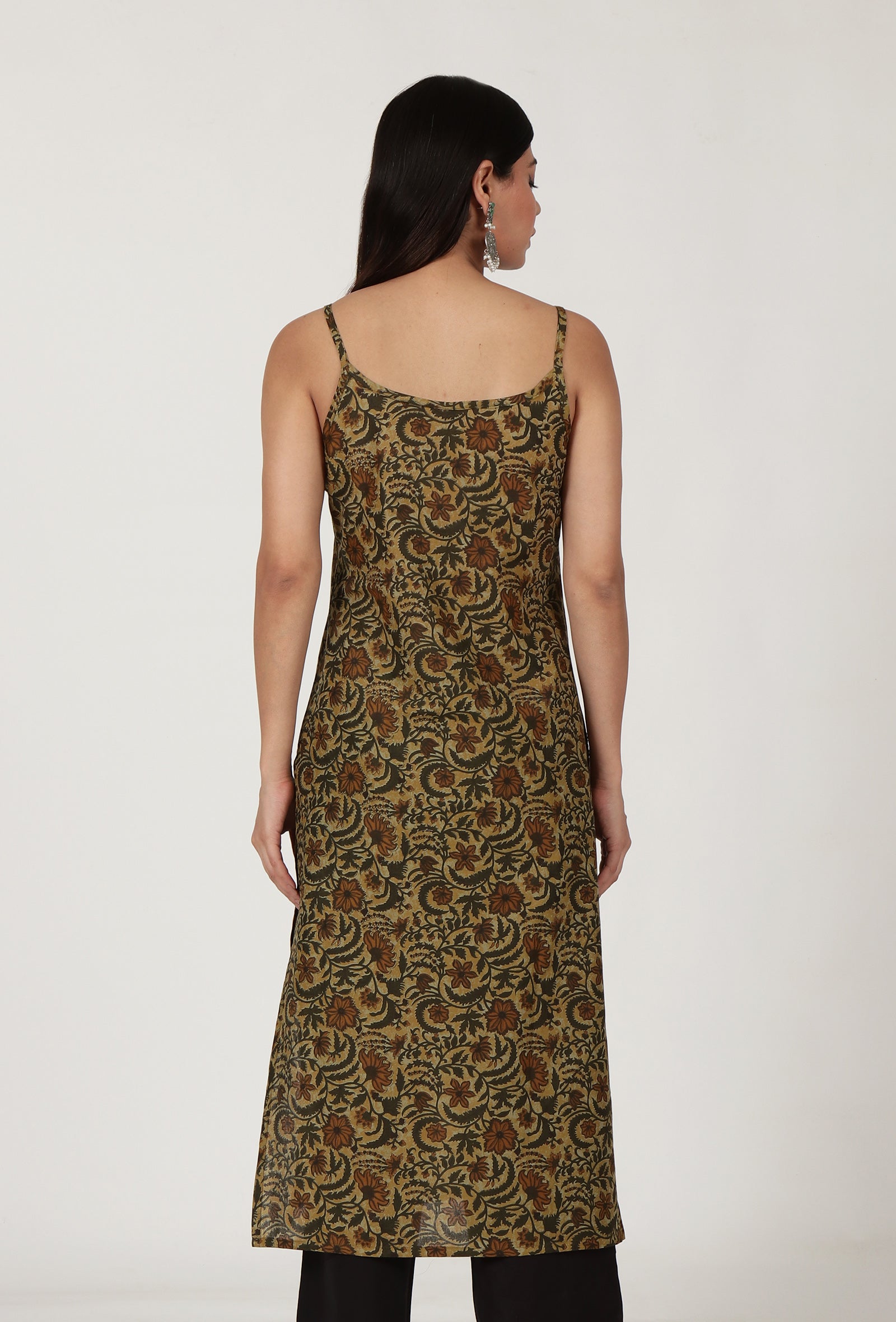 Kalamkari Printed Yellow Cotton Slip