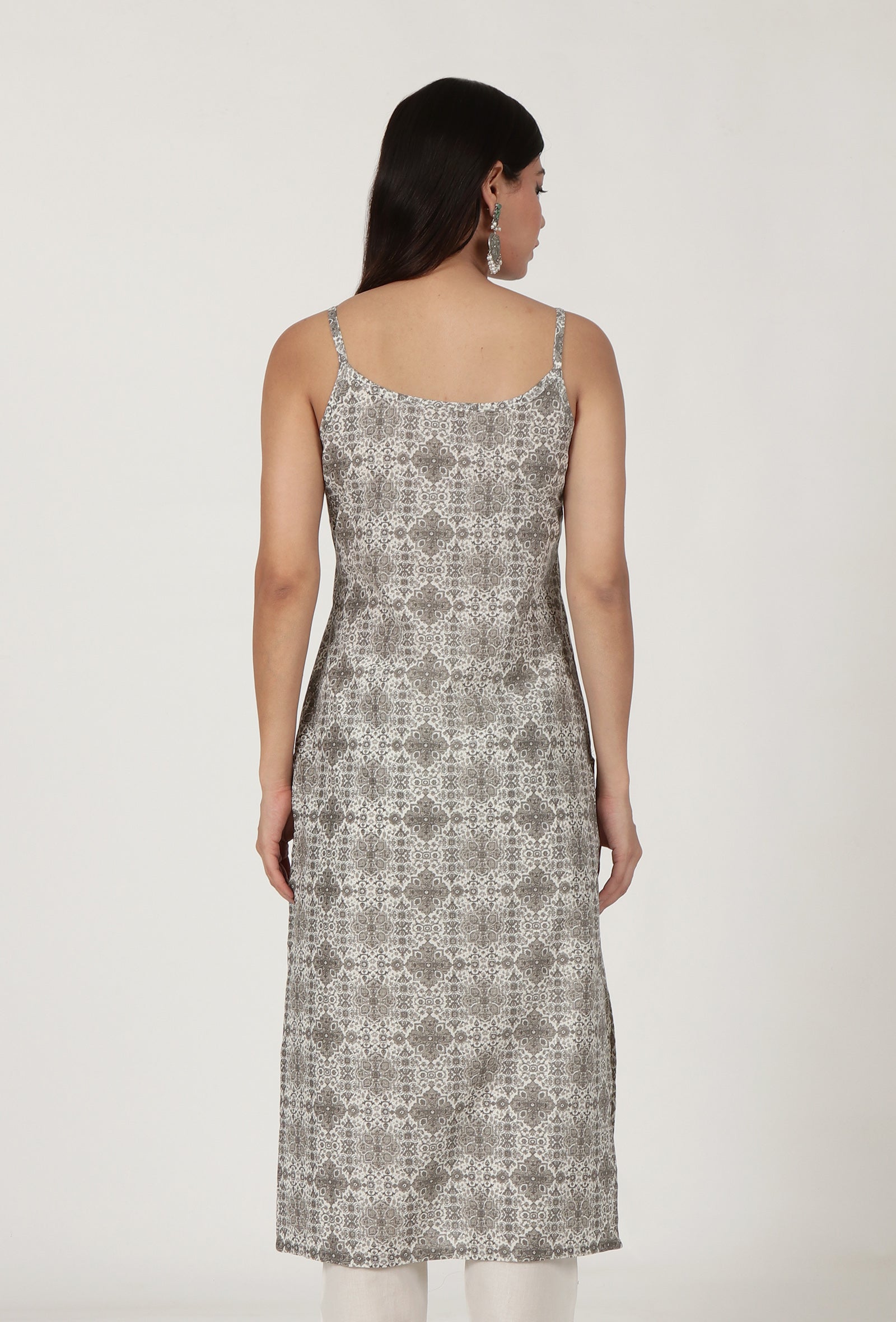 Multi Printed White Color Cotton Slip