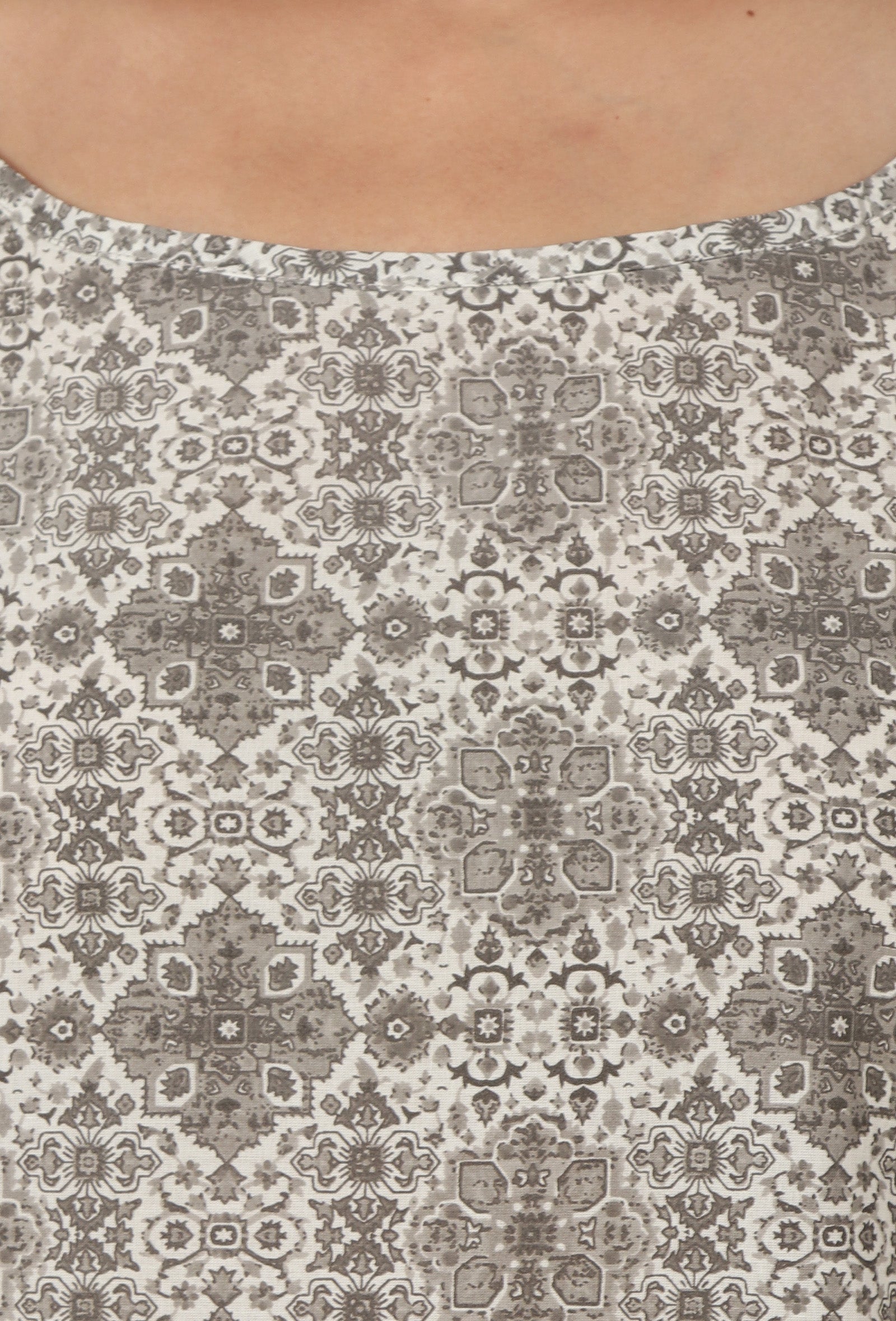 Multi Printed White Color Cotton Slip