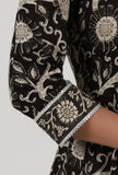 Ajrakh Printed Black Cotton Anarkali