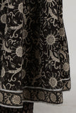 Ajrakh Printed Black Cotton Anarkali